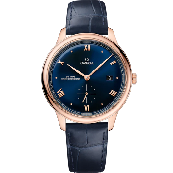 Omega De Ville Prestige 41 mm Blue Dial Sedna™ 18k Rose Gold Strap 434.53.41.20.03.001