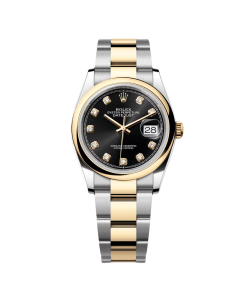 Alternative view of Rolex  Datejust 126203 Black Diamond Dial 36mm Domed Bezel