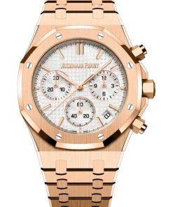 Audemars Piguet ROYAL OAK Pink Gold Silver-Toned Dial CHRONOGRAPH 41mm
