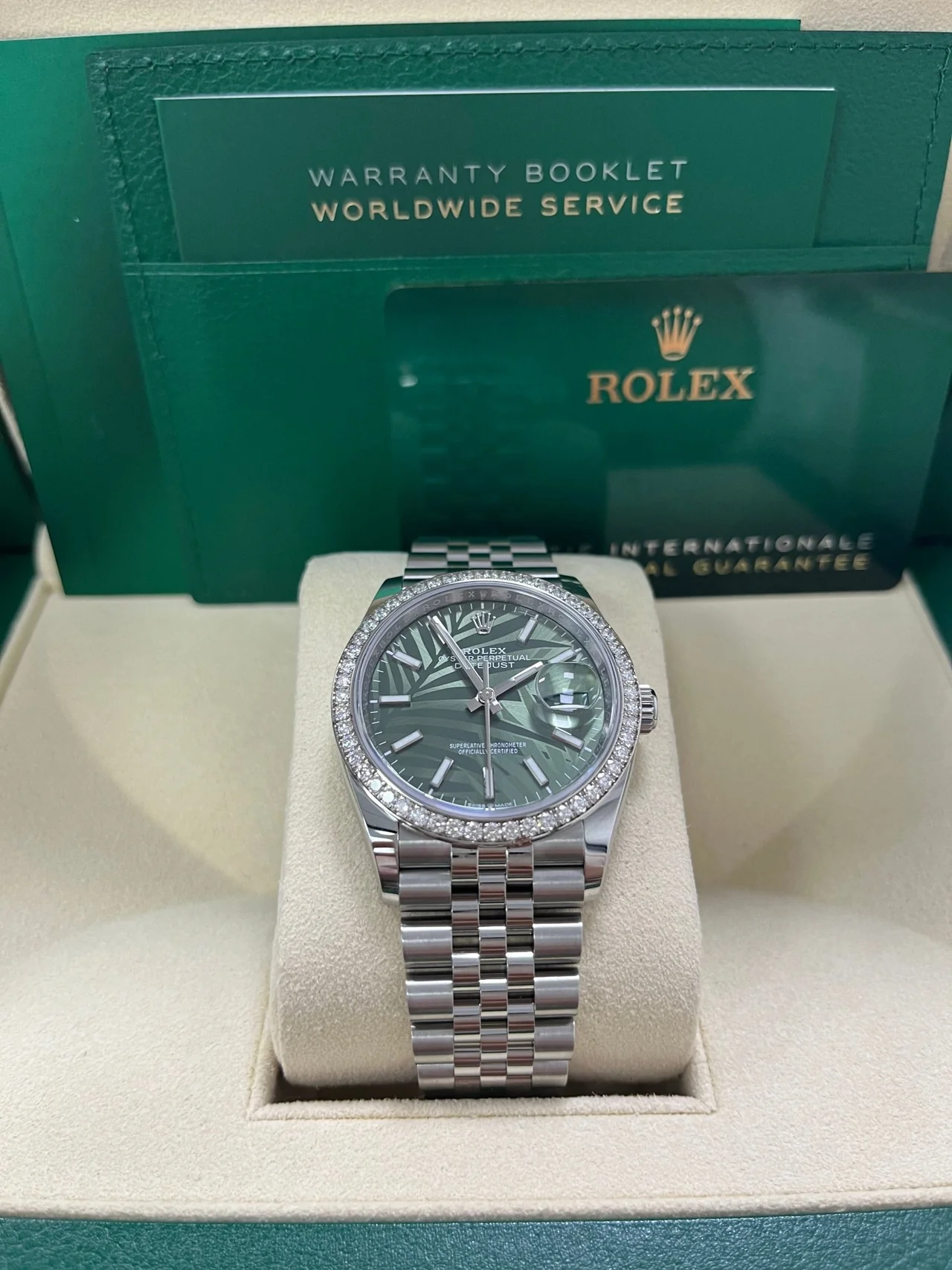 Rolex Datejust 36mm 126284 Olive Green Dial Jubilee Bracelet - Image 3