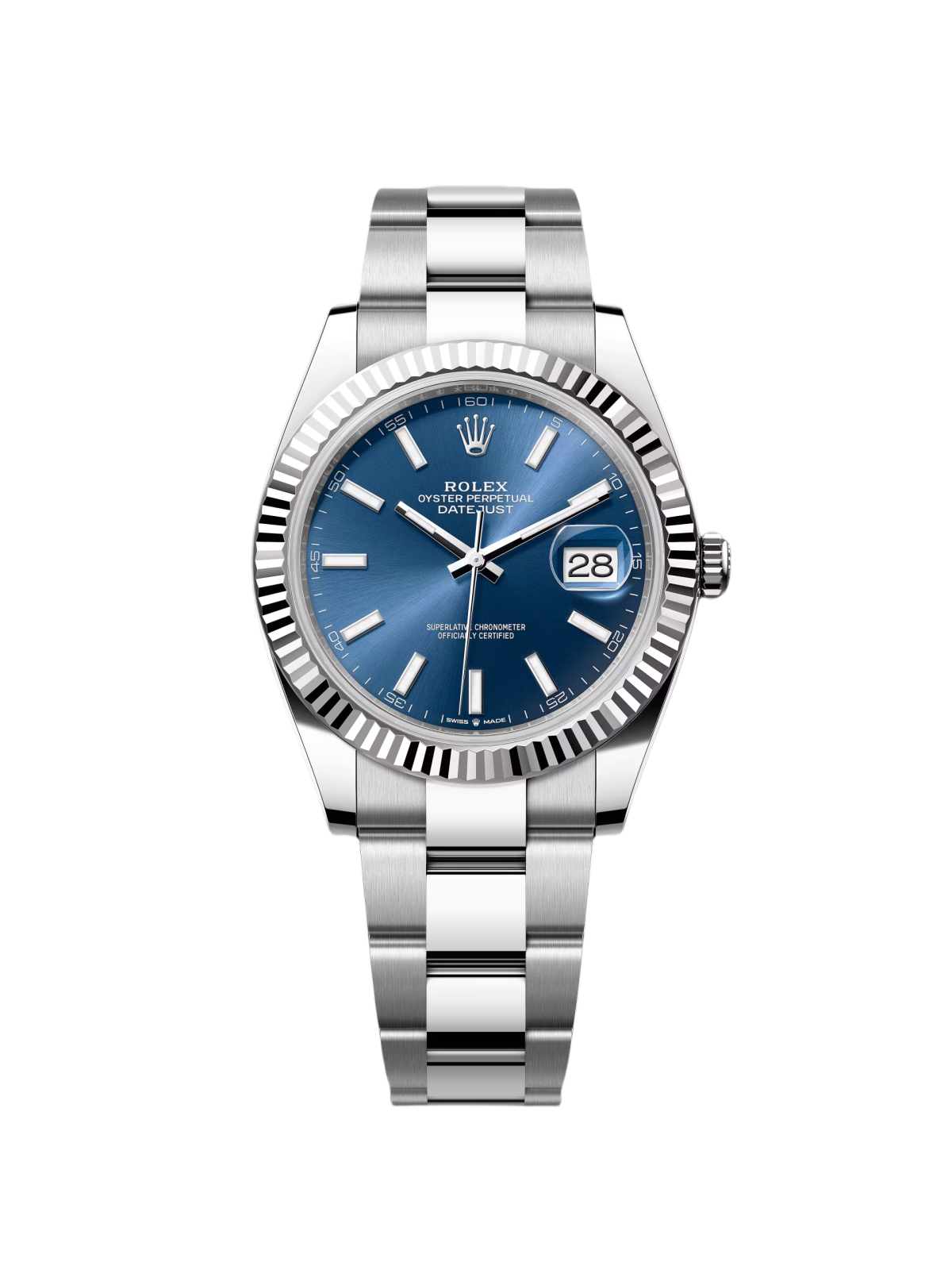 Rolex Datejust 41mm 126334 Blue Index Oyster Stainless Steel Men's Watch