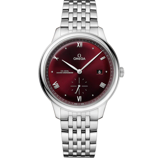 Omega De Ville Prestige 41mm Red Dial Stainless Steel Bracelet 434.10.41.20.11.001