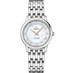 Omega De Ville Prestige 27.4 mm White Dial Stainless Steel Bracelet 424.10.27.60.55.001