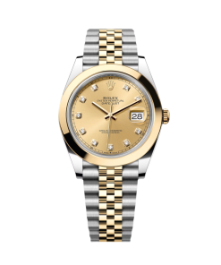 Rolex Datejust 41mm 126303 Champagne Diamond Jubilee Steel and Yellow Gold Mens Watch