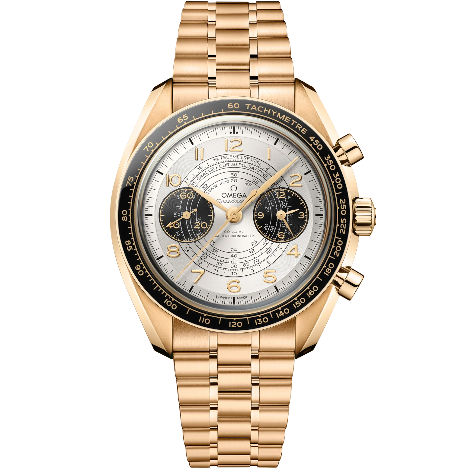Omega Speedmaster Chronoscope Silver Dial 43mm Moonshine™ 18k Rose Gold Bracelet 522.60.43.51.02.001