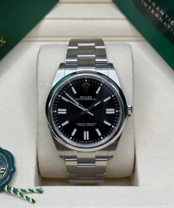 Alternative view of Rolex  Oyster-Perpetual 41mm 124300-0002 Stainless Steel Black Index Dial Watch