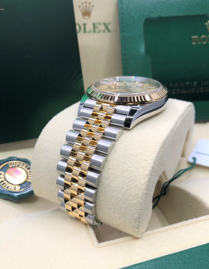 Rolex Datejust 36mm 126233 Golden Palm Motif Dial Jubilee Bracelet Watch - Image 6