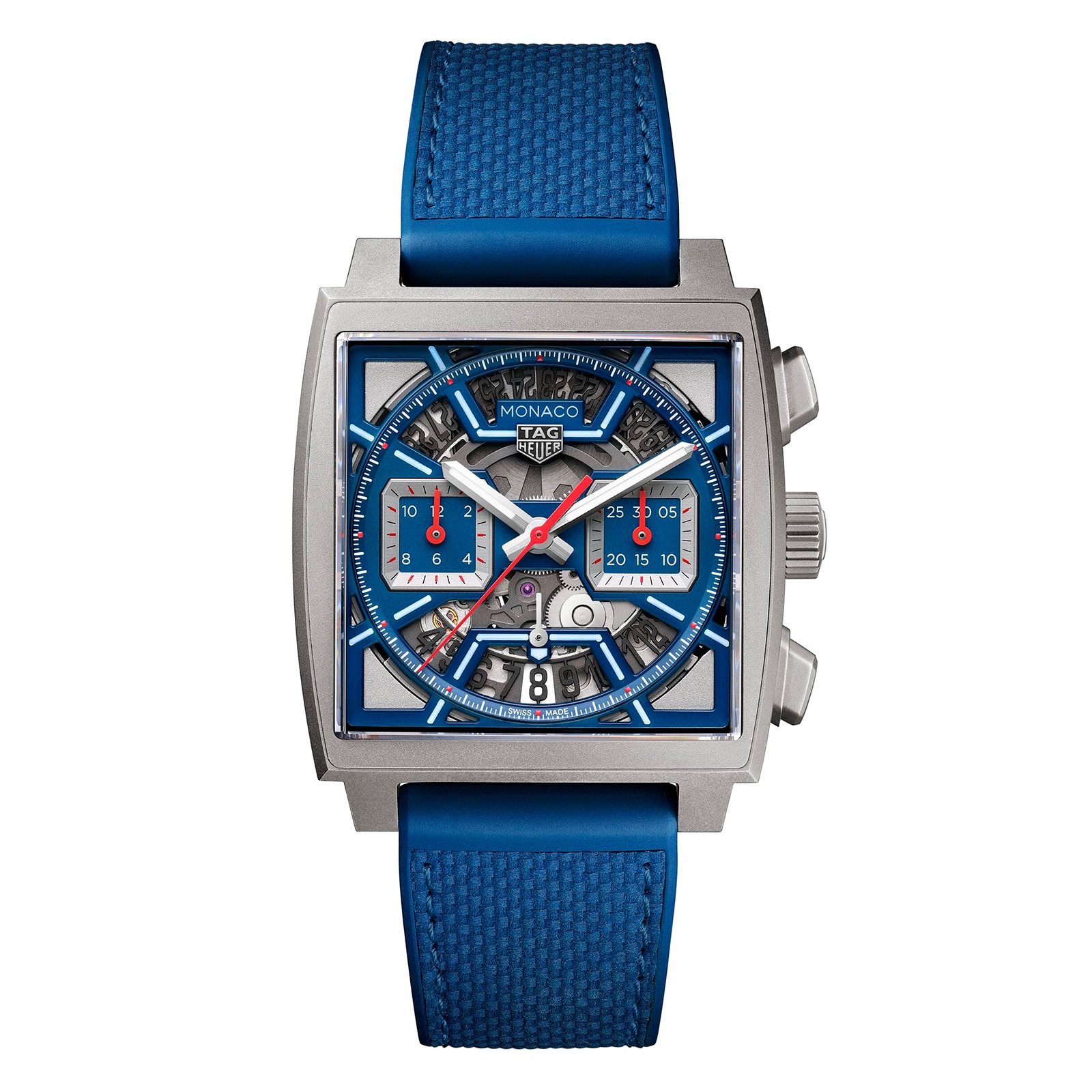 TAG Heuer Monaco Chronograph 39mm Mens Watch Titanium Blue CBL2182.FT6235