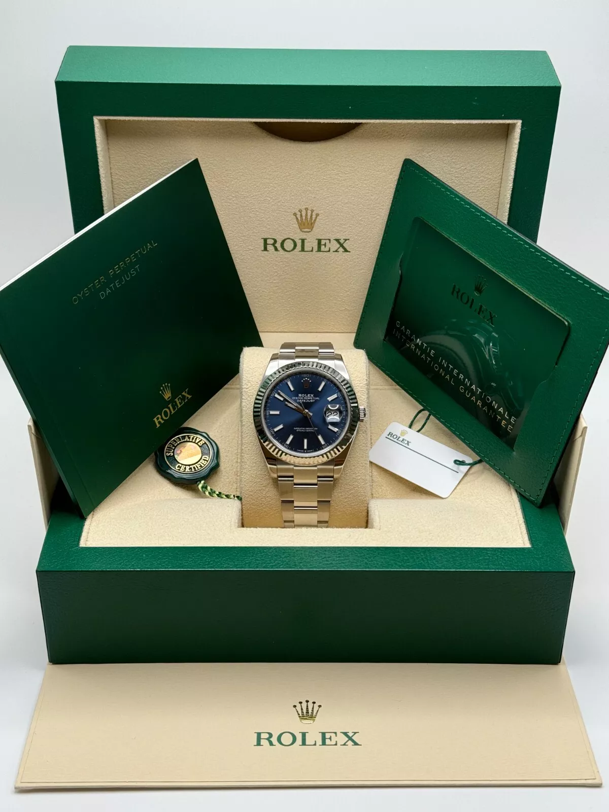 Rolex Datejust 41mm 126334 Blue Index Oyster Stainless Steel Men's Watch - Image 11