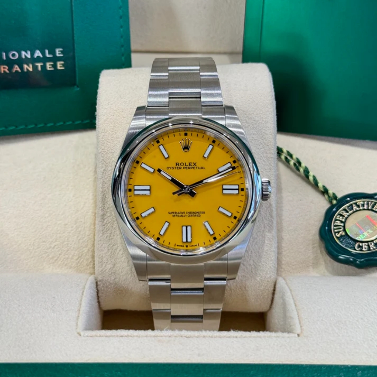 Rolex Oyster Perpetual 36mm 126000-0004 Yellow Dial Stainless Steel Oyster Bracelet - Image 2