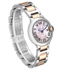 Alternative view of Cartier BALLON BLEU Pink Mother of Pearl Dial 28mm