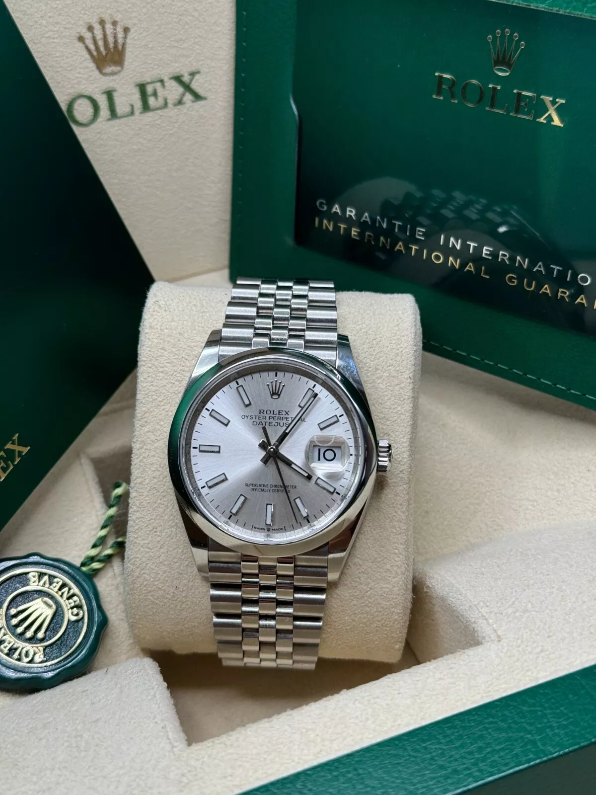 Rolex Datejust 36mm 126200 Oyster Perpetual Silver Dial Jubilee Stainless Steel - Image 6