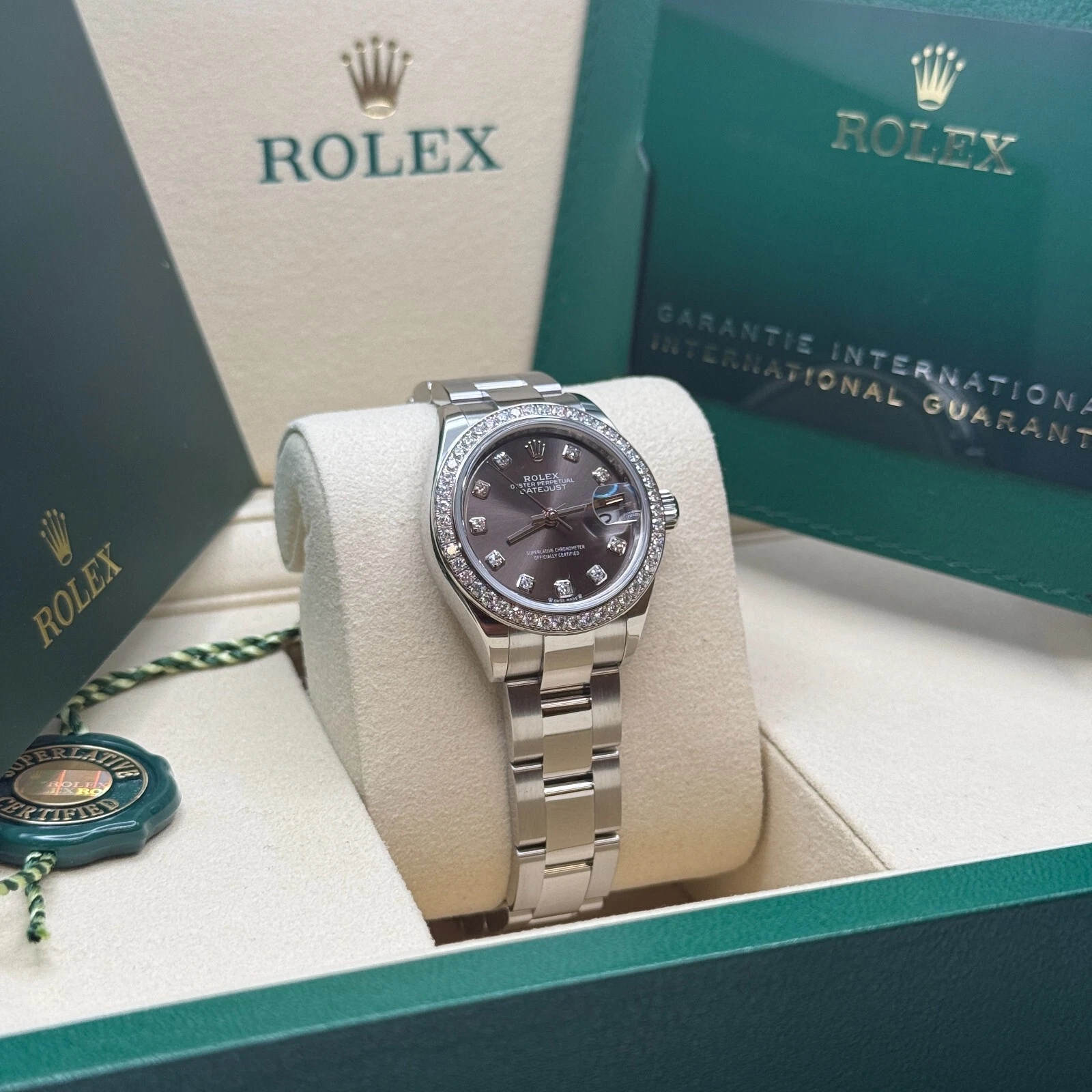 Rolex Lady-Datejust 28mm 279384RBR Dark Gray set with Diamonds - Image 4