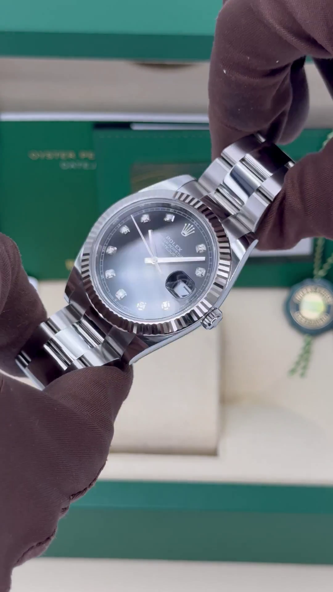 Rolex Datejust 41mm 126334 Black Diamond Oyster Stainless Steel Mens Watch - Image 14