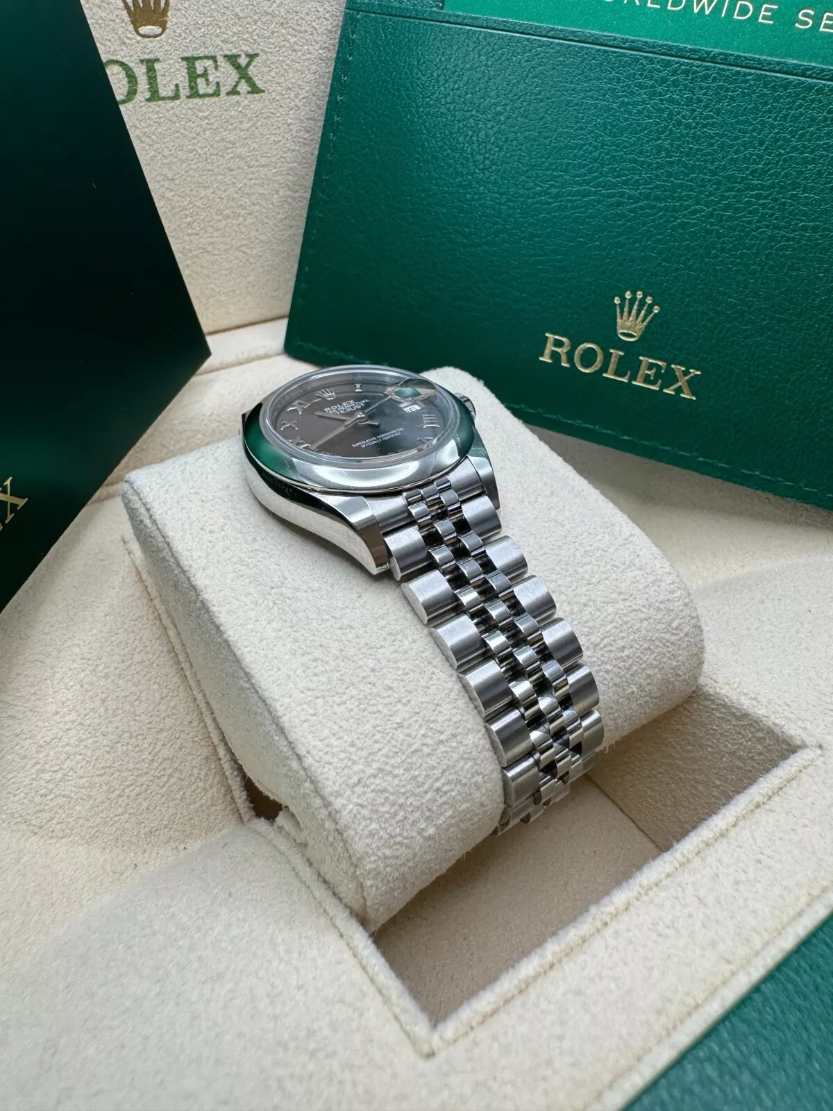 Rolex Lady-Datejust 28mm m279160 Oyster Perpetual Dark Grey Dial Oyster Bracelet - Image 6