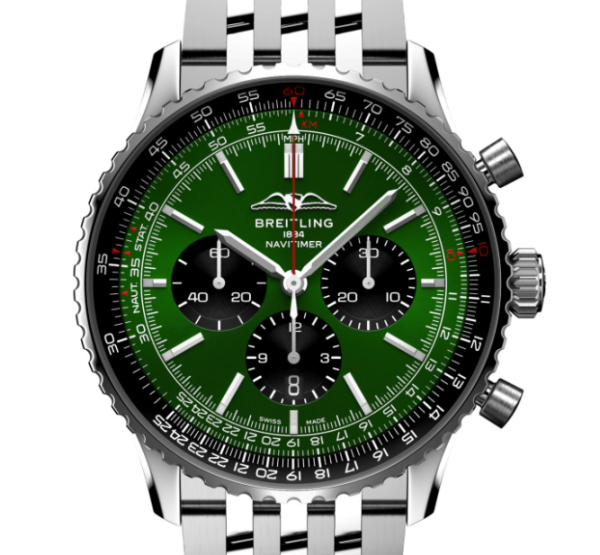 ??VIP Advanced customized version??--Breitling AB0137241L1A1 Navitimer B01 Green Dial - ??ew
