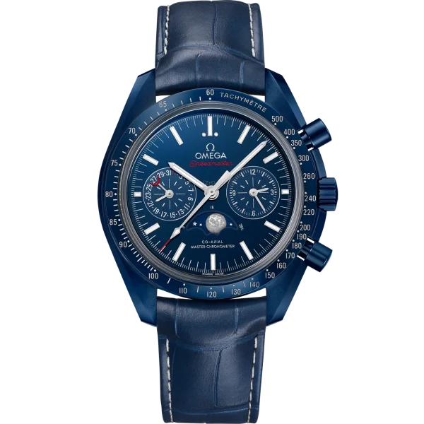 Omega Speedmaster Moonphase Blue Dial 44.25mm Blue ceramic Strap 304.93.44.52.03.001