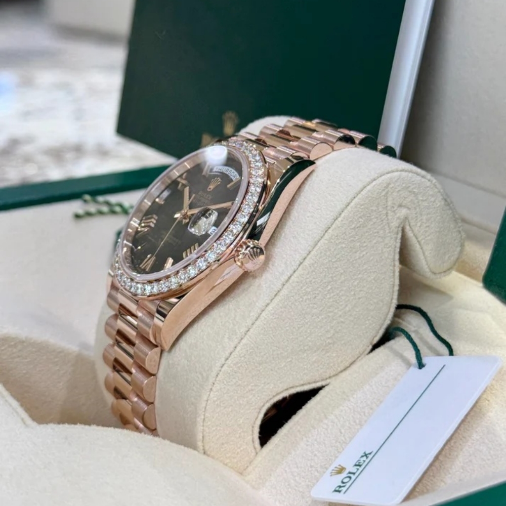 Rolex Day-Date 40mm Slate Ombré Dial and Diamond Bezel 228345rbr-0025 - Image 4