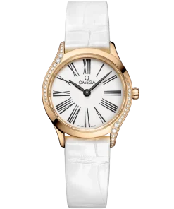 Omega De Ville Mini Trésor 26mm White Dial with Diamonds Moonshine™ 18k Rose Gold Strap 428.58.26.60.04.001