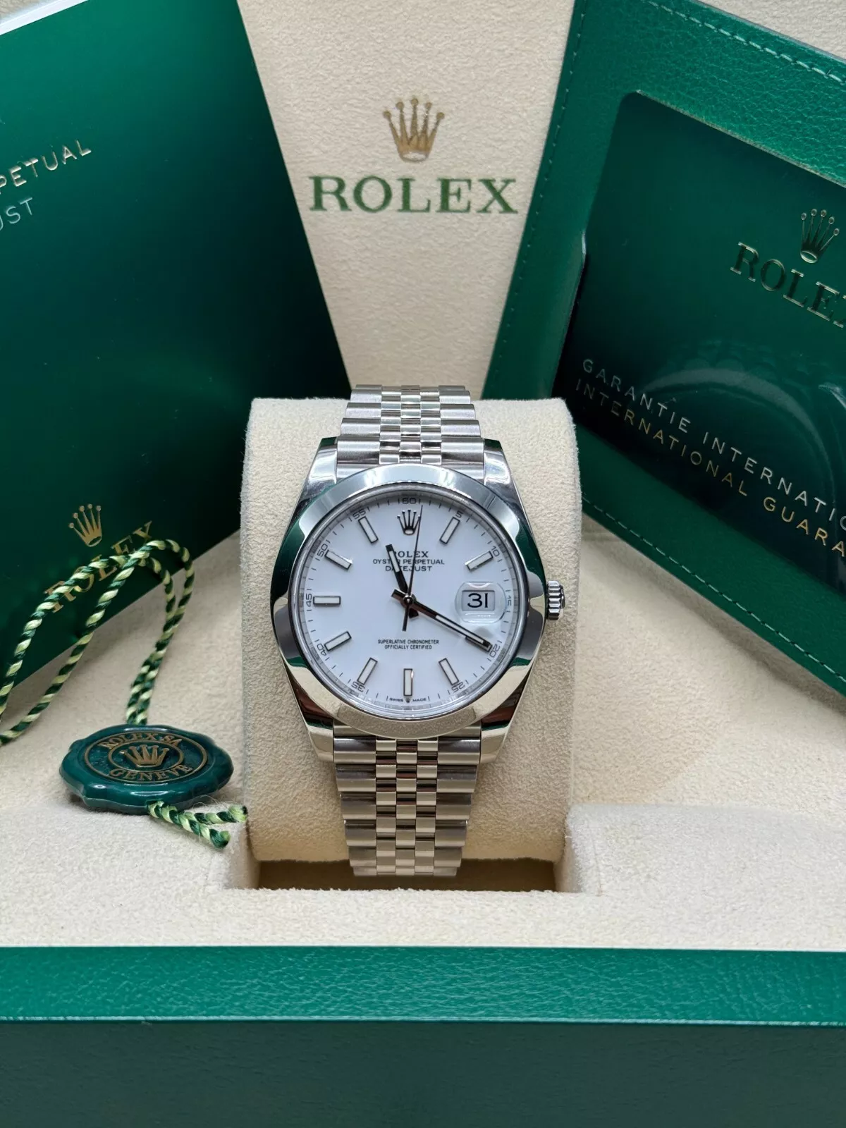 Rolex Datejust 41mm 126300 White Index Oyster Stainless Steel Watch - Image 13