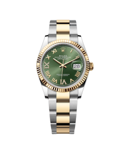 Alternative view of Rolex  Datejust 36mm 126233 Olive-green Roman Diamond Dial Two-Tone Jubilee Bracelet