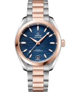 Omega Seamaster Aqua Terra 150M 34 mm Blue Dial Stainless Steel and Sedna™ 18k Rose Gold Bracelet 220.20.34.20.03.001