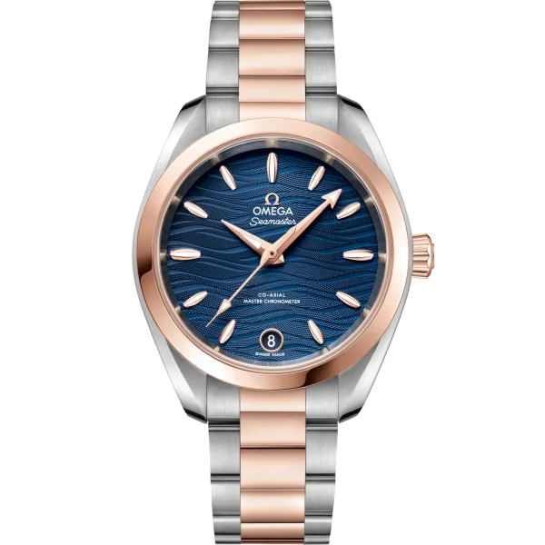 Omega Seamaster Aqua Terra 150M 34 mm Blue Dial Stainless Steel and Sedna™ 18k Rose Gold Bracelet 220.20.34.20.03.001