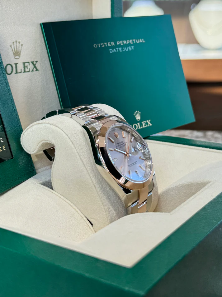 Rolex Datejust 41mm 126301 Sundust Index Oyster Steel and Everose Gold Watch - Image 4