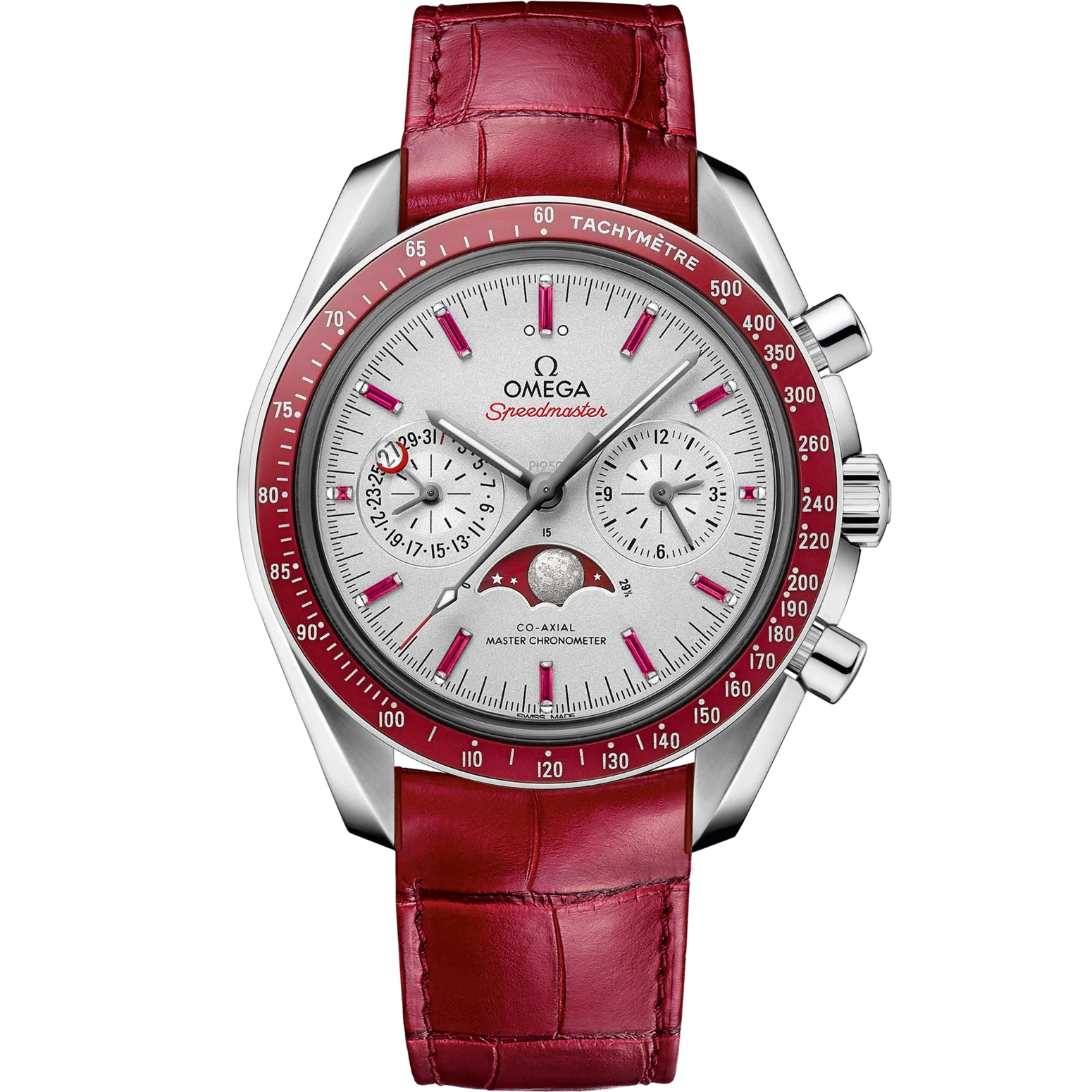 Omega Speedmaster Moonphase Grey Dial 44.25mm Platinum Strap 304.93.44.52.99.002