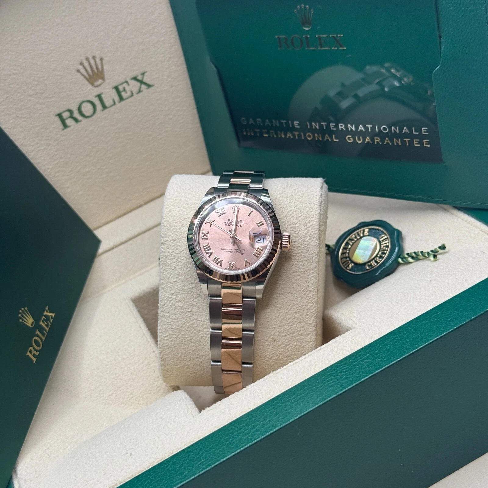 Rolex Lady-Datejust 28mm 279171 Pink Roman Oyster Stainless Steel and Rose Gold - Image 9