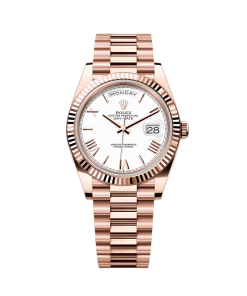 Rolex Day-Date "President" 40mm Everose Gold White Roman Dial - 228235