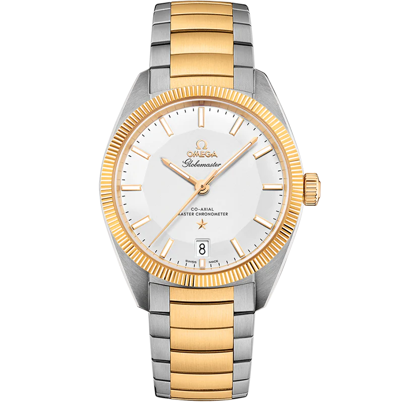 Omega Constellation Globemaster 39mm Silver Dial 18k Yellow Gold and Stainless Steel Bracelet 130.20.39.21.02.001