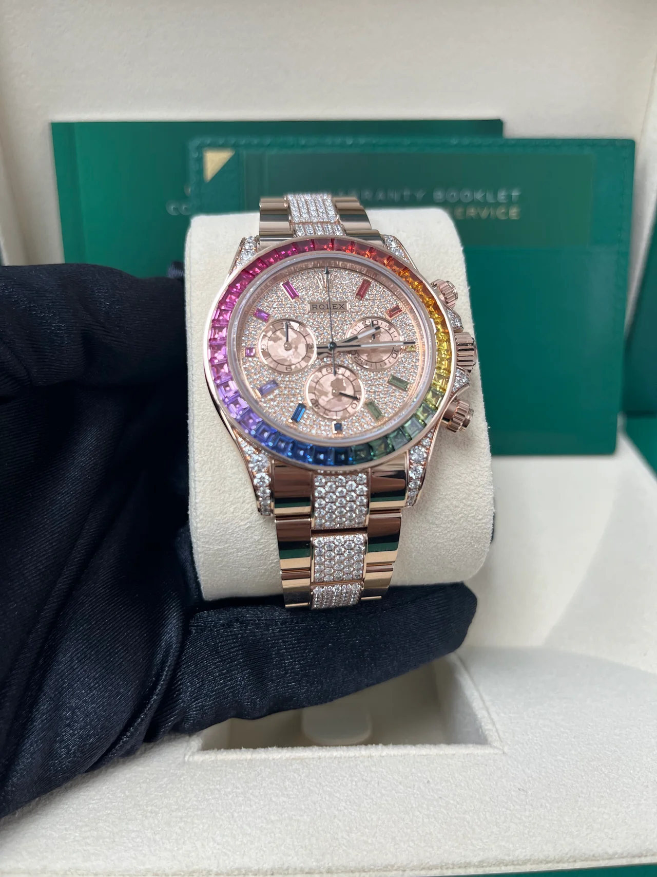 Rolex Cosmograph Everose Daytona Factory Diamond Rainbow Edition 40mm 116595RBOW - Image 4