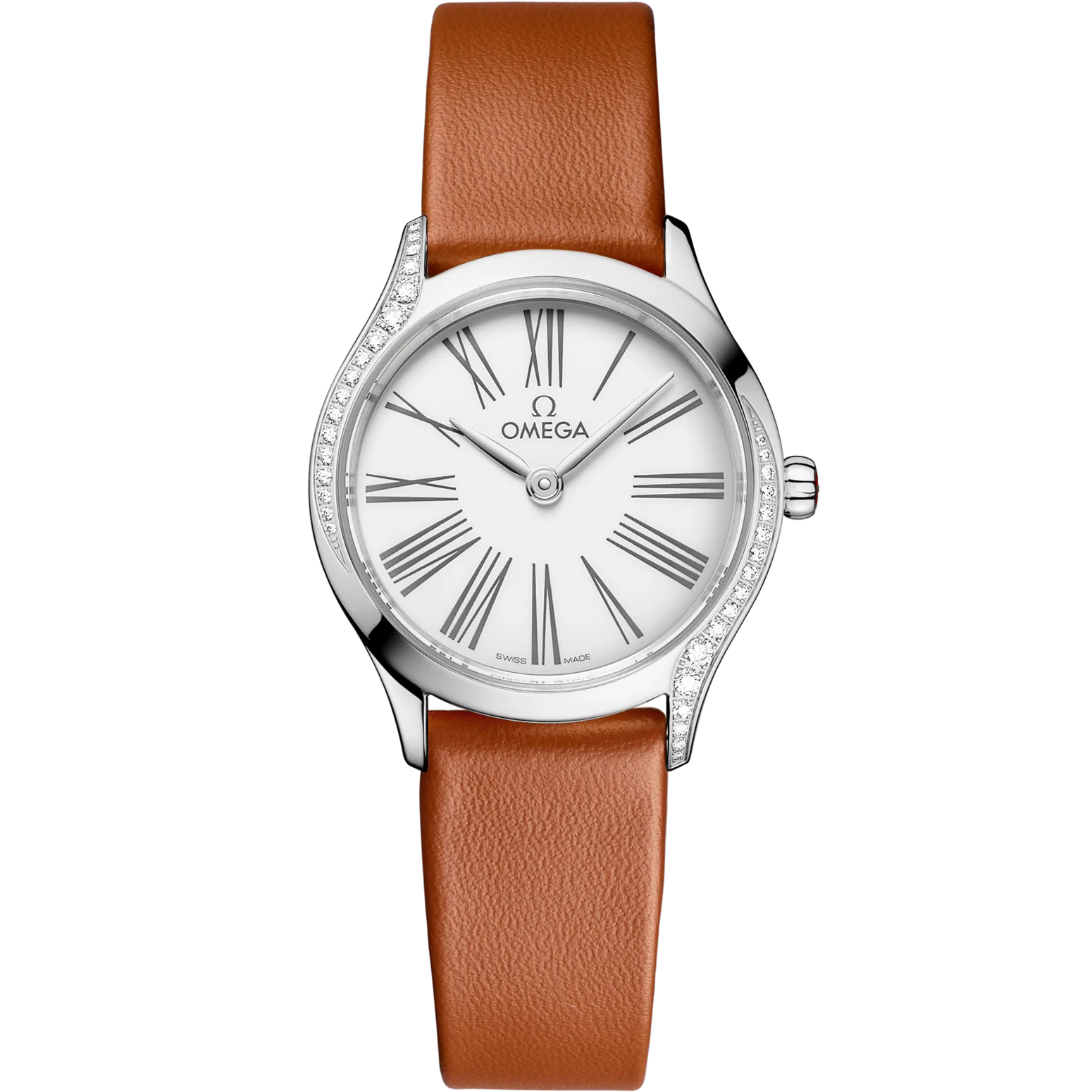 Omega De Ville Mini Trésor 26 mm White Dial with Diamonds Stainless Steel Strap 428.17.26.60.04.004