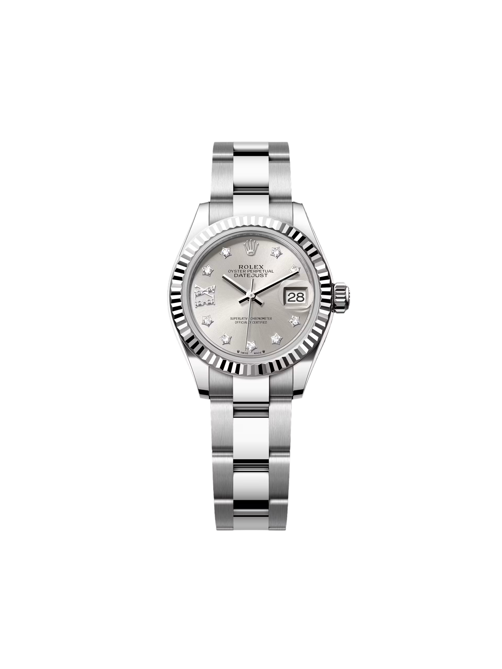 Rolex Lady-Datejust 28mm 279174 Silver Diamond Dial Oyster Bracelet - Image 2