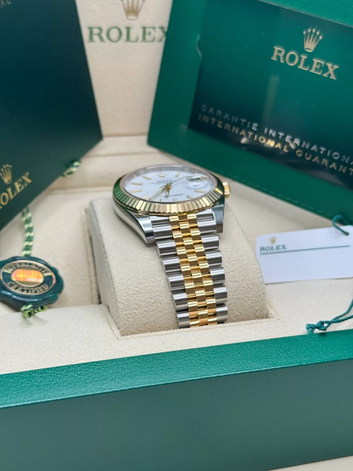 Rolex Datejust 41mm 126333 White Index Oyster Steel and Yellow Gold Mens Watch - Image 6