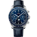 Omega Speedmaster Moonphase Blue Dial 44.25mm Stainless Steel Strap 304.33.44.52.03.001