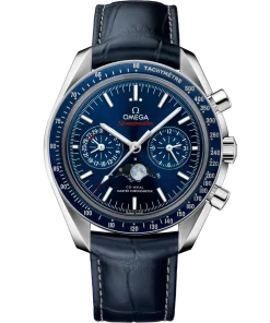 Omega Speedmaster Moonphase Blue Dial 44.25mm Stainless Steel Strap 304.33.44.52.03.001
