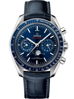Omega Speedmaster Moonphase Blue Dial 44.25mm Stainless Steel Strap 304.33.44.52.03.001