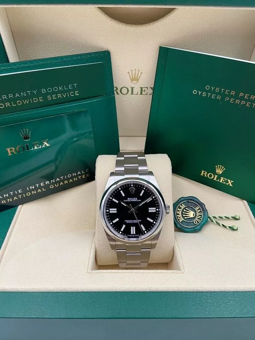 Rolex Oyster-Perpetual 41mm 124300-0002 Stainless Steel Black Index Dial Watch - Image 9