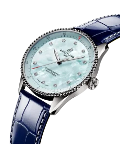 Alternative view of Breitling Navitimer 32mm Ladies Watch Blue Mother Of Pearl Alligator A77320171C1P1