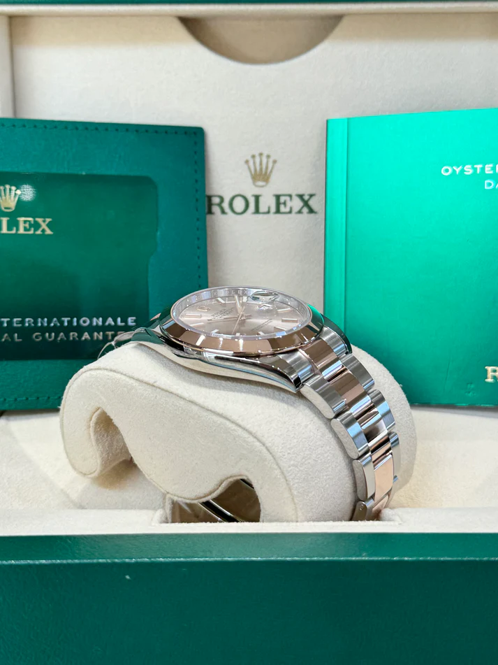 Rolex Datejust 41mm 126301 Sundust Index Oyster Steel and Everose Gold Watch - Image 7