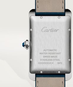 Alternative view of Cartier TANK AMERICAINE Blue Strap 26.6 mm