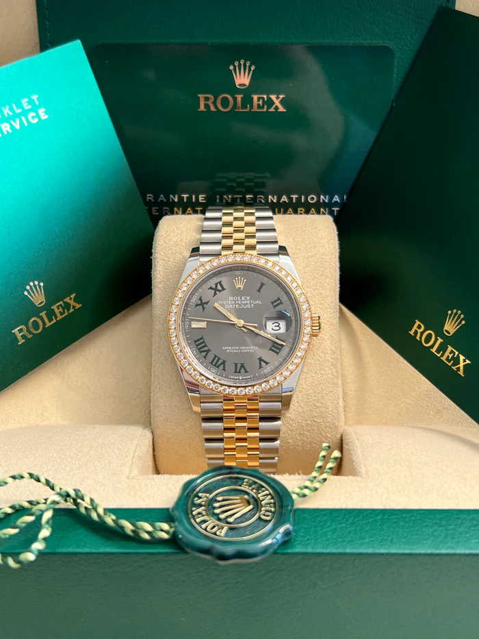 Rolex Datejust 36mm 126283 Wimbledon Slate Dial Jubilee Bracelet Watch - Image 11