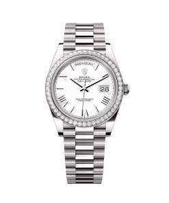Rolex Day-Date 40mm 228349RBR-0039 White Dial President Bracelet