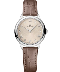 Omega De Ville Prestige 27.5 mm Linen Dial Stainless Steel Strap 434.13.28.60.59.001