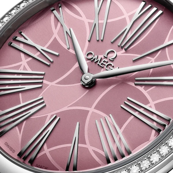 Omega De Ville Trésor quartz pink dial pink leather strap 36mm 428.18.36.60.10.001