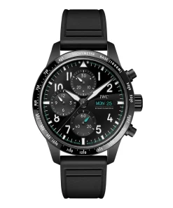 IWC Pilot Performance Chronograph 41mm Mercedes AMG Petronas Formula OneTM Team Mens Watch Black Rubber IW388306