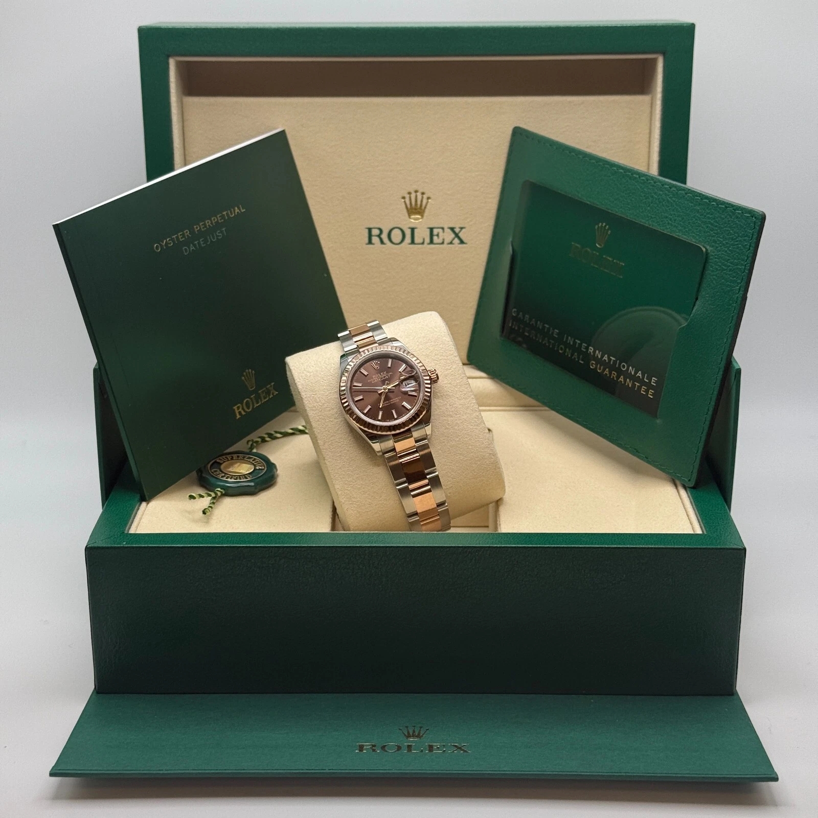 Rolex Lady-Datejust 28mm 279171 Chocolate Index Oyster Stainless Steel and Rose Gold - Image 8