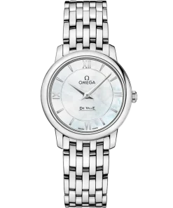 Omega De Ville Prestige 27.4 mm White Dial Stainless Steel Bracelet 424.10.27.60.05.001